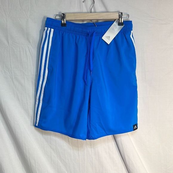 Adidas CLASSIC-LENGTH 3-STRIPES SWIM SHORTS-NWT-Men Large - Picture 2 of 5